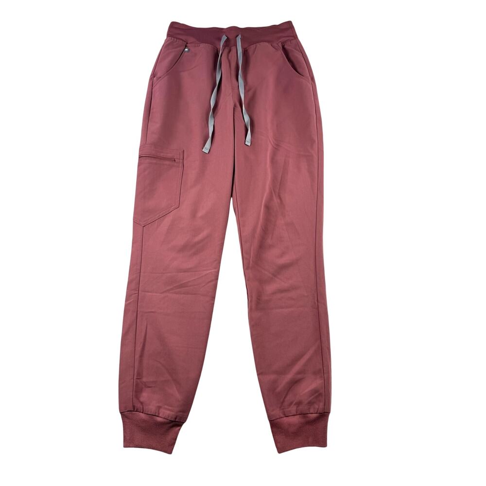 FIGS Zamora Jogger Scrub Pants Womens XS Mauve Cargo Stretch Dusty Pink Medical